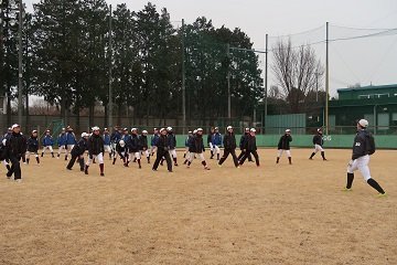 班ごとのウォーミングアップ